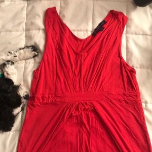Coral / reddish orangish sleeveless dress